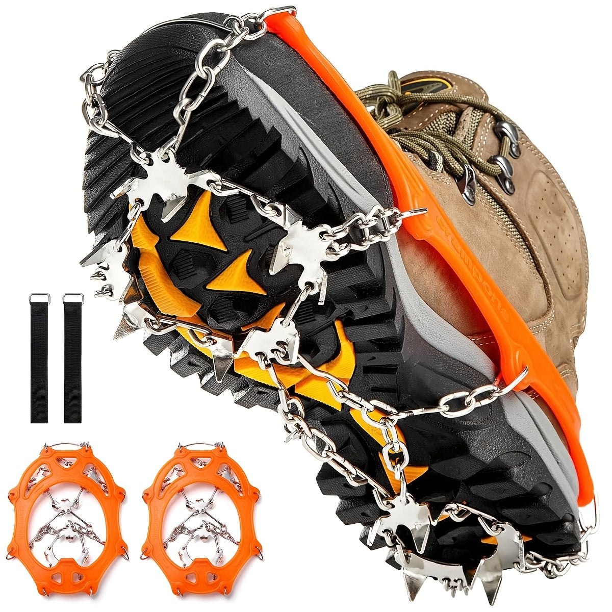 Ground Grip Crampons With Stainless Steel Spikes For Boots
