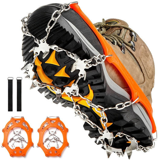Ground Grip Crampons With Stainless Steel Spikes For Boots