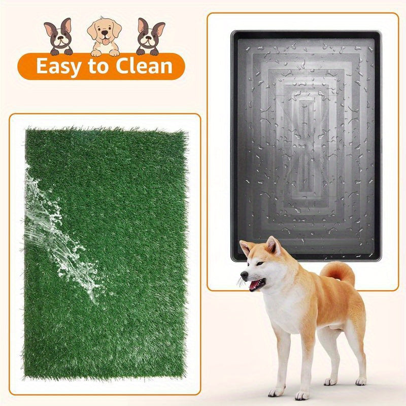Dog Grass Mat With Tray Indoor Litter Box For Apartment