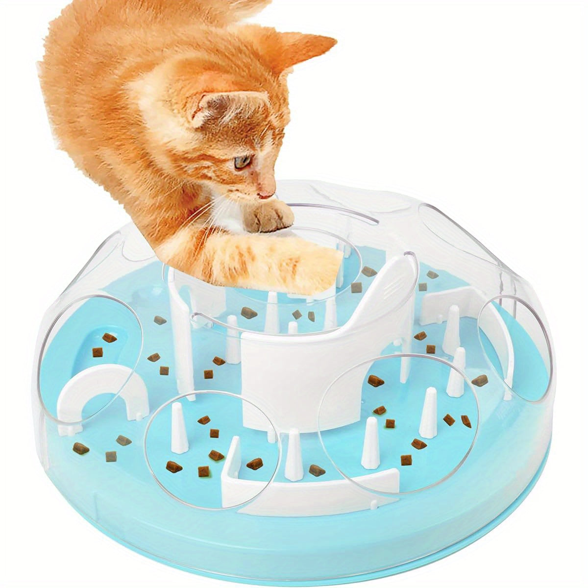 Interactive Cat Puzzle Feeder With 3 Adjustable Levels