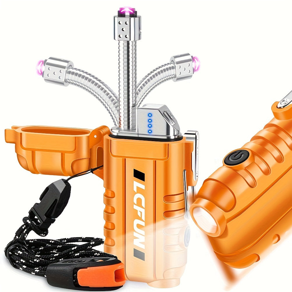 Rechargeable Electric Lighter With Lanyard Rotatable Hose