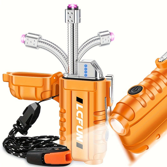 Rechargeable Electric Lighter With Lanyard Rotatable Hose