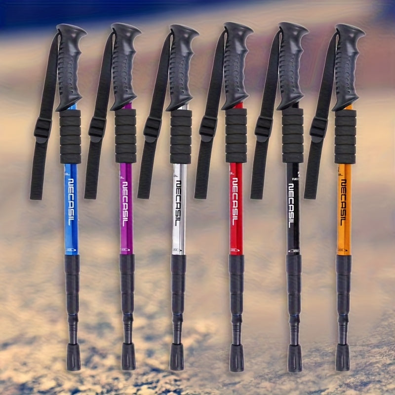 Ultralight 4 Section Telescopic Trekking Poles Aluminum