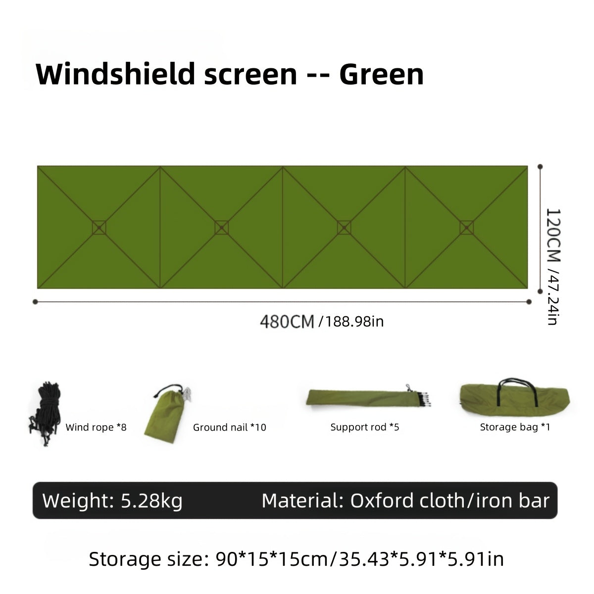 Portable Windproof Camping Cloth Curtain for Outdoor Use