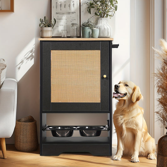 All In One Pet Feeding Station With Storage Cabinet