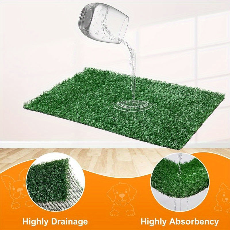 Dog Grass Mat With Tray Indoor Litter Box For Apartment
