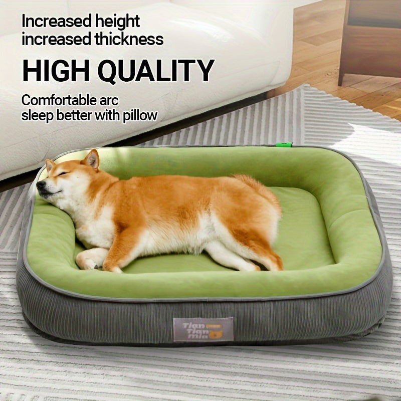 Orthopedic Pet Bed With High Edge Support And Comfort