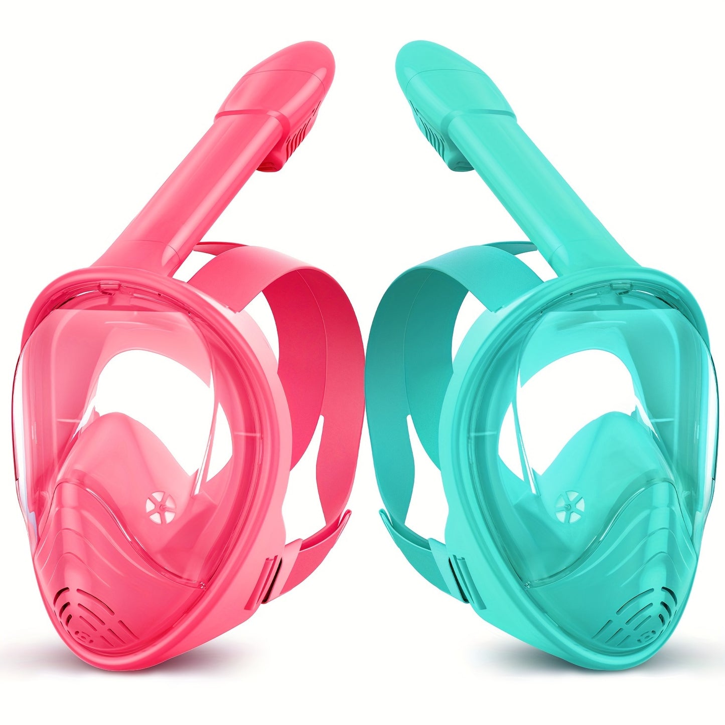 Two Pack Full Face Snorkel Mask For Kids With Camera Holder