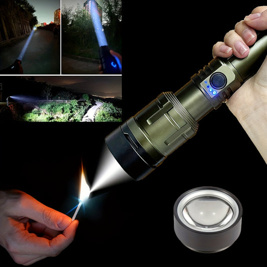Outdoor Portable Flashlight With Ignition And Power Bank