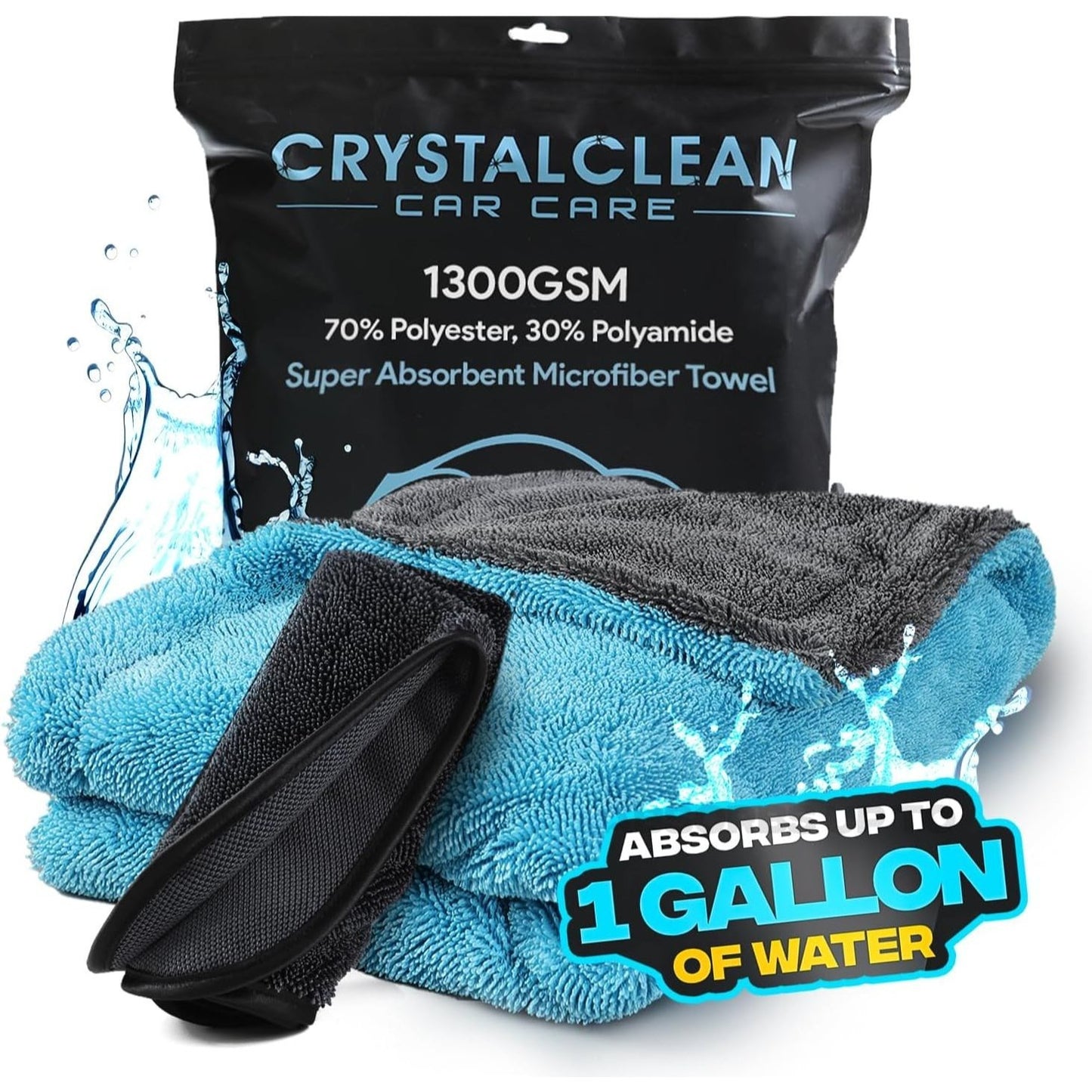 Double Twisted Loop Quick Drying Car Towel For Detailing
