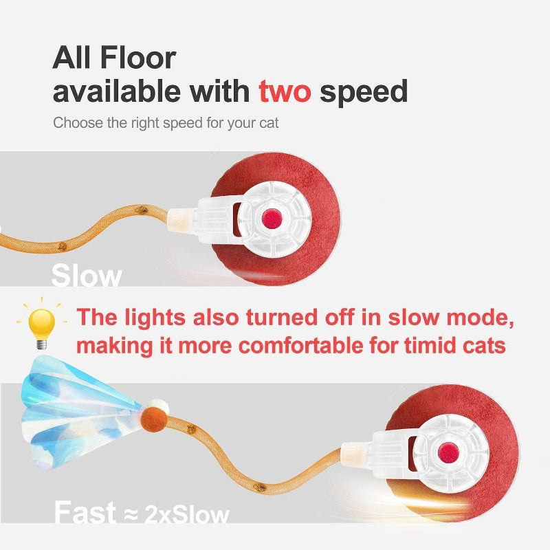 Third Gen Motion Activated Cat Toy Ball With Elastic Tail