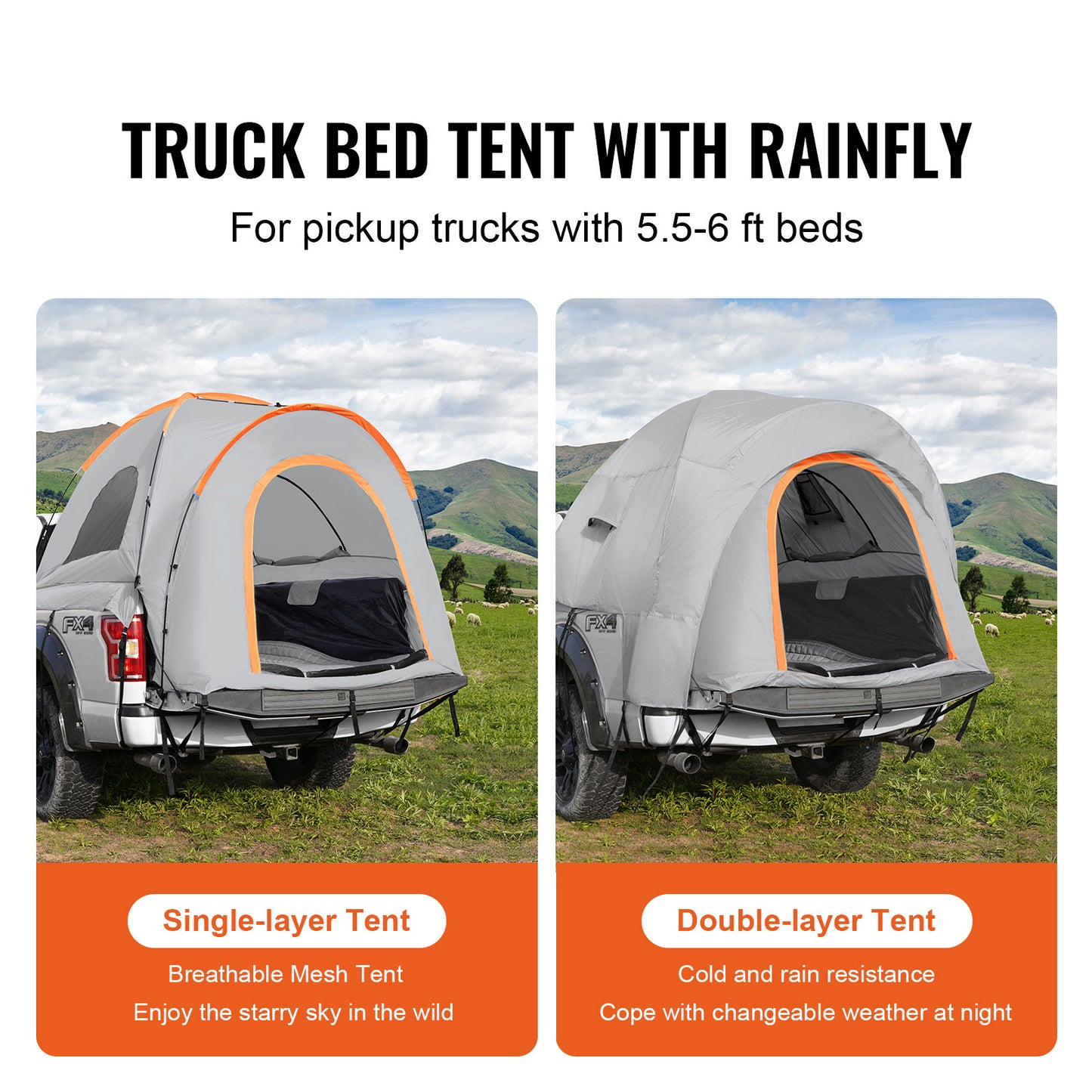 SUV Camping Tent With Rain Layer Carry Bag And Double Layer