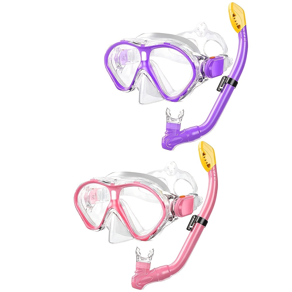 Kids Mask And Snorkel Set Anti Fog Dry Top Snorkeling Gear