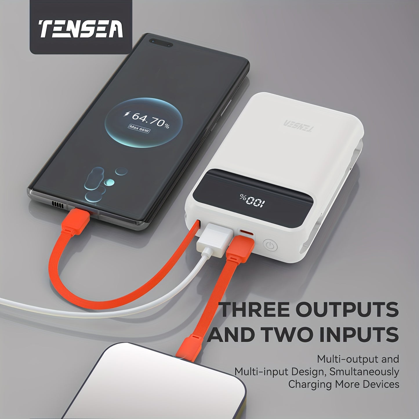 High Capacity Pocket Power Bank 20000mAh USB Type C Charge