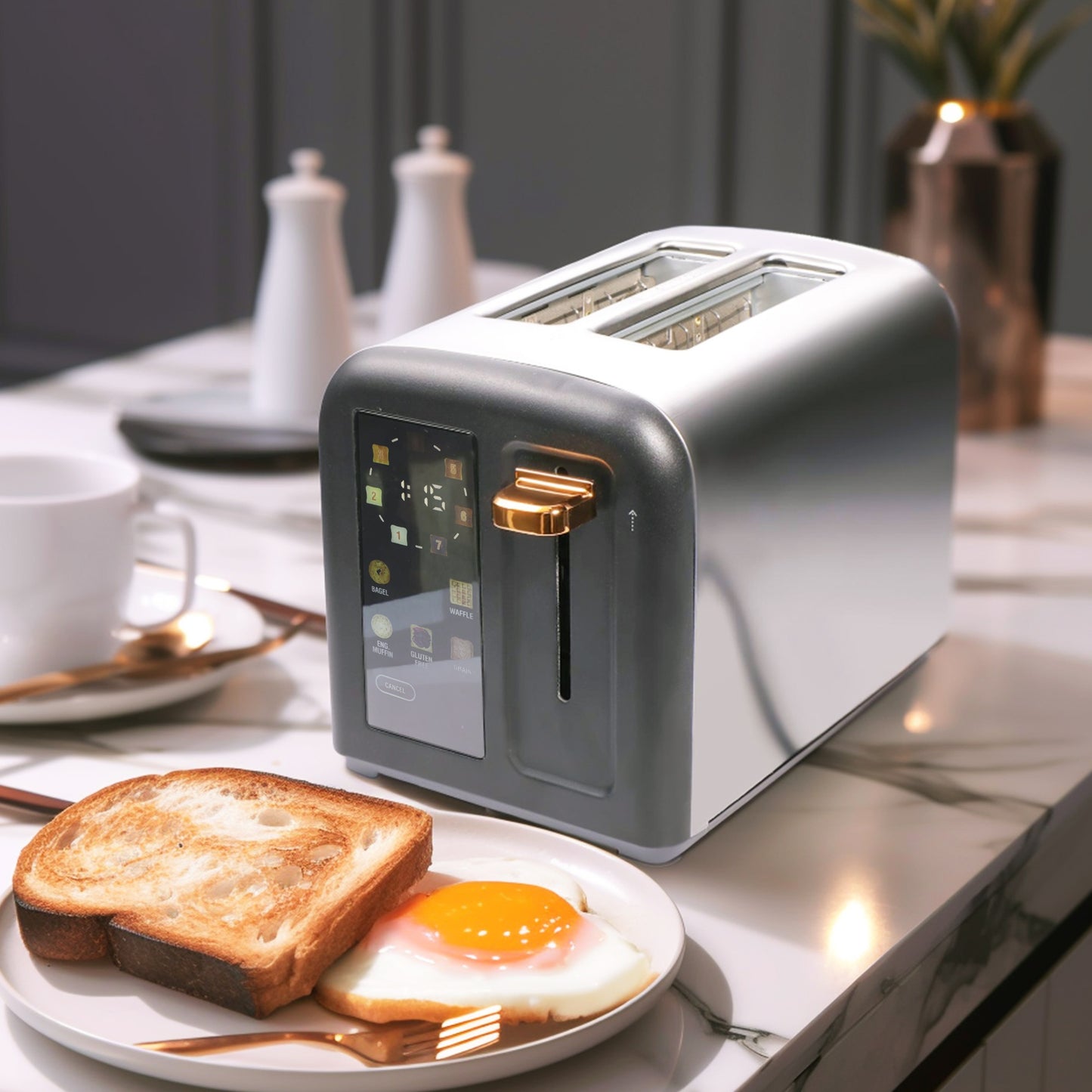 Touch Screen Stainless Steel Smart Toaster For Bagels