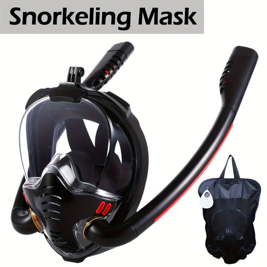 BOKEFA Full Face Snorkel Mask 180 Degree Panoramic View