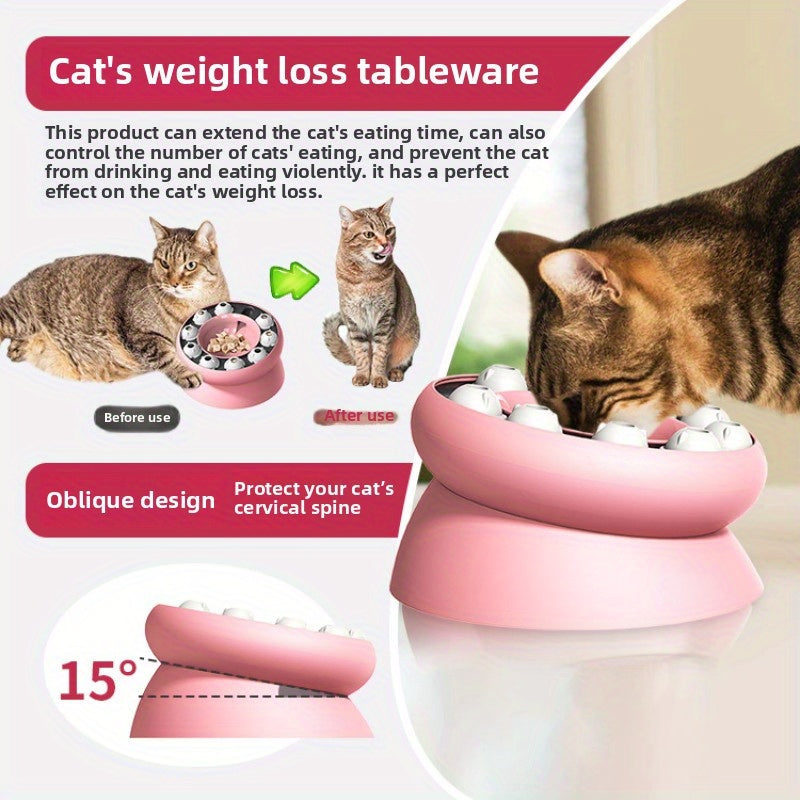 Cat Self Entertainment Slow Feeder Puzzle Feeder Pet Bowl