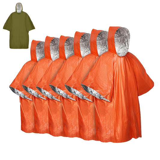 Emergency Rain Ponchos Set for Outdoor Adventures and Camping