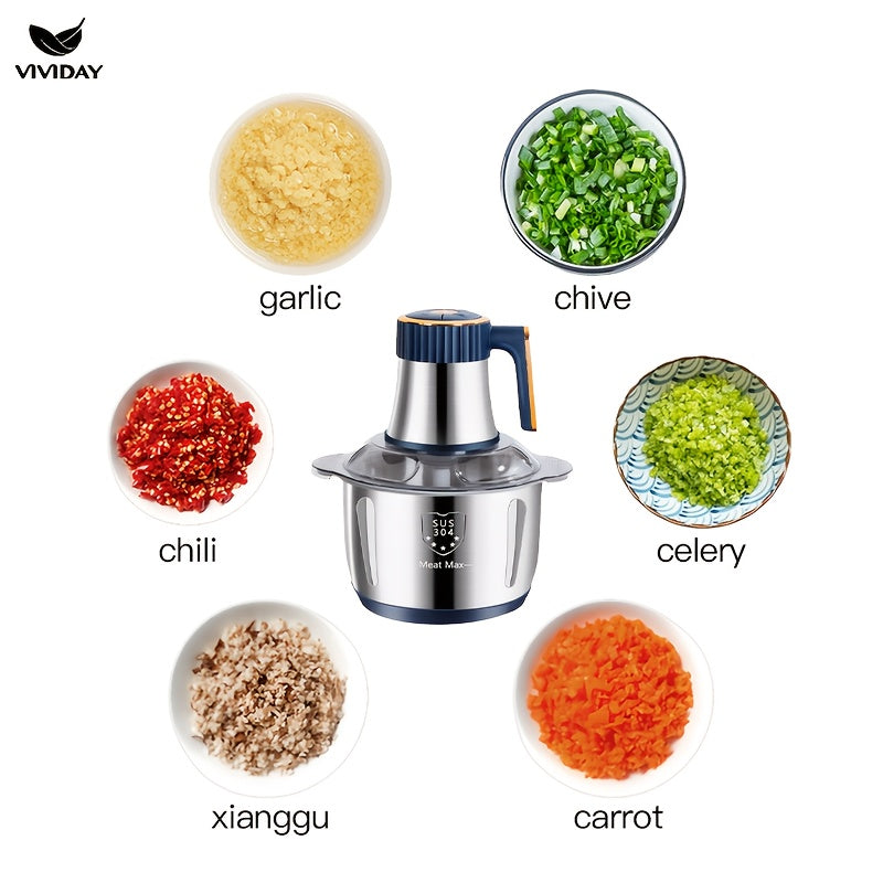 Stainless Steel Automatic Meat Grinder 5 Speed Control 30000 RPM