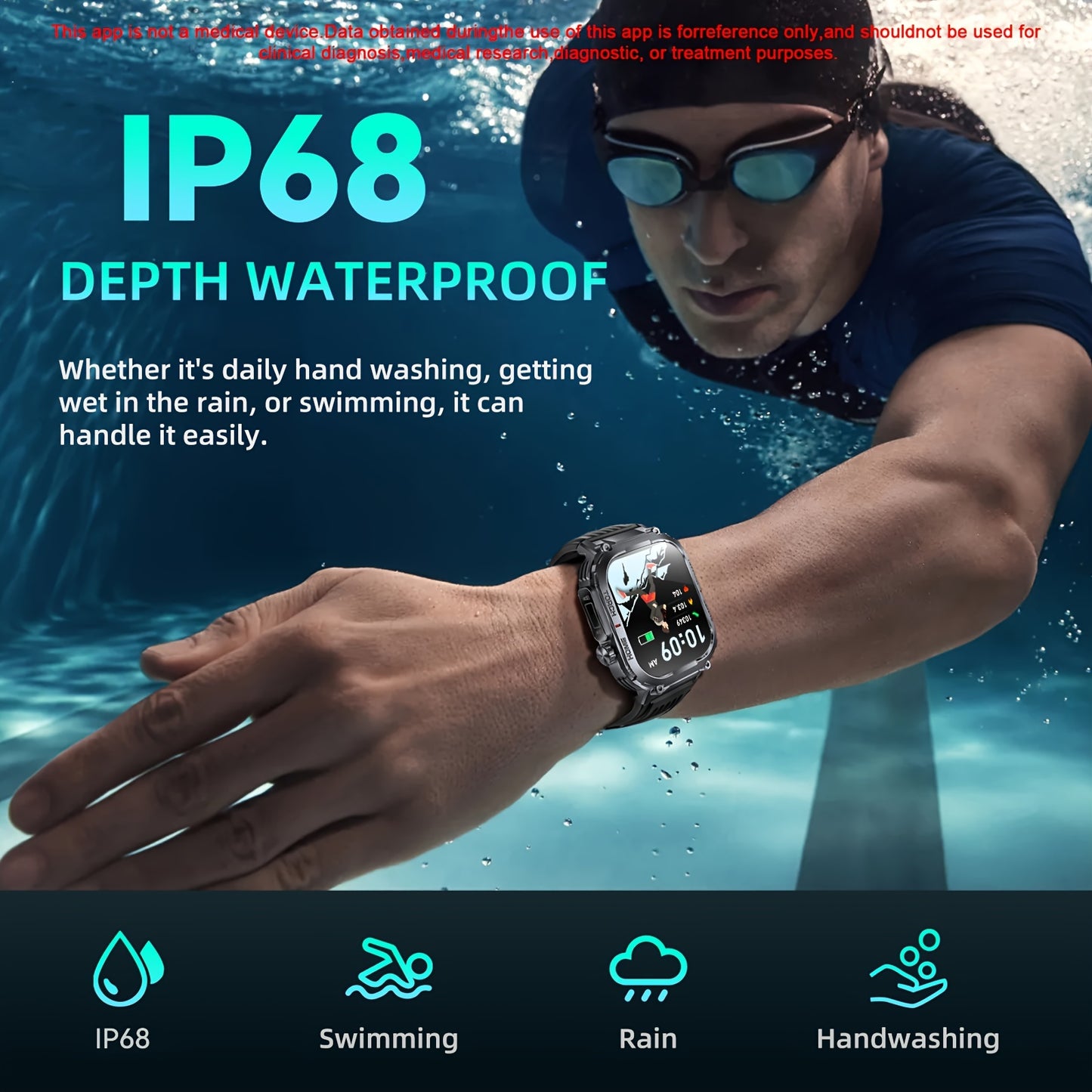 Rugged Smartwatch with Fitness Tracker for Active Lifestyles
