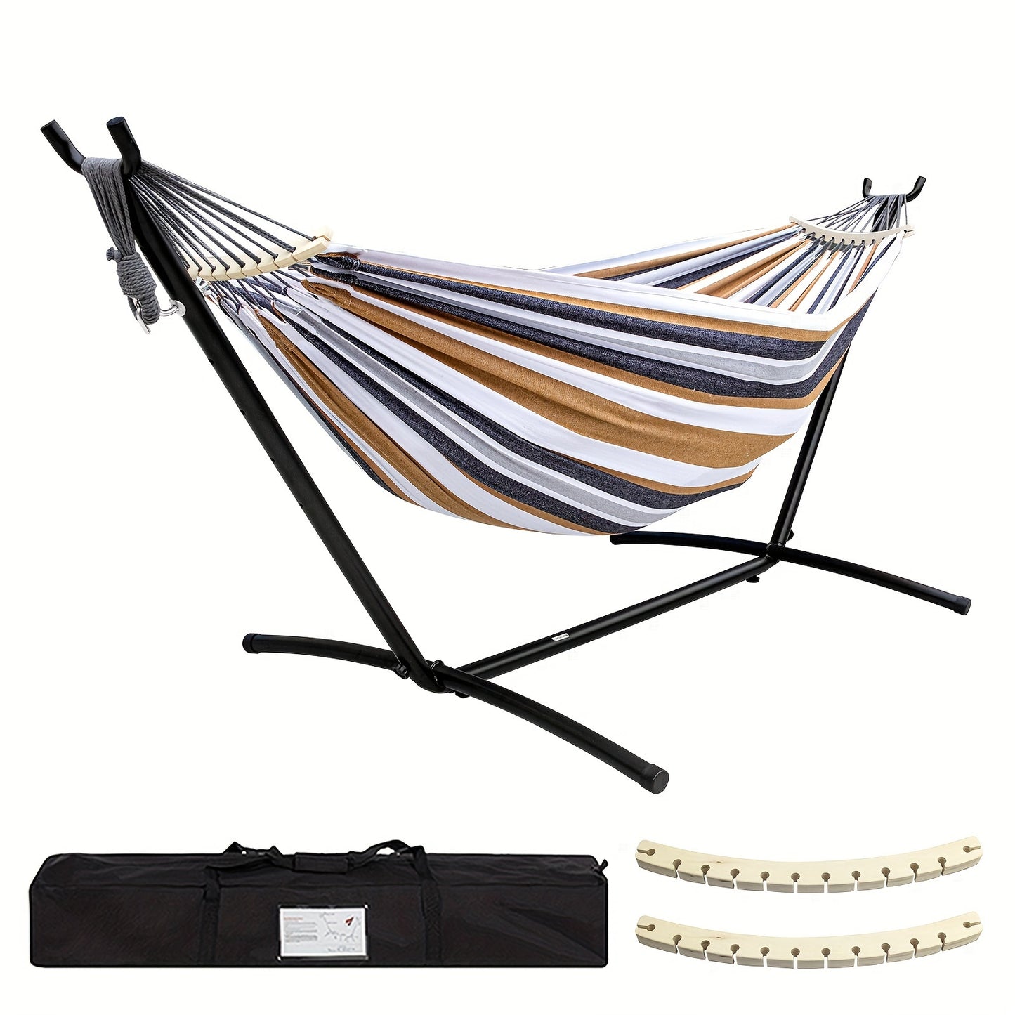 SZHLUX Double Hammock With Stand And Premium Carry Bag
