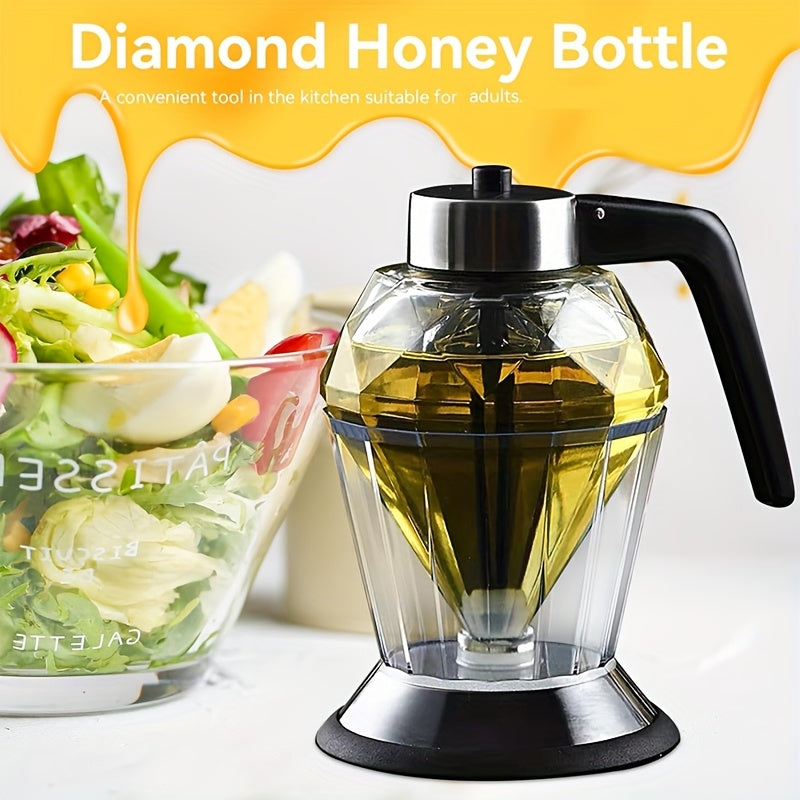 Stylish Glass Honey Dispenser No Drip With Scoop For Syrup