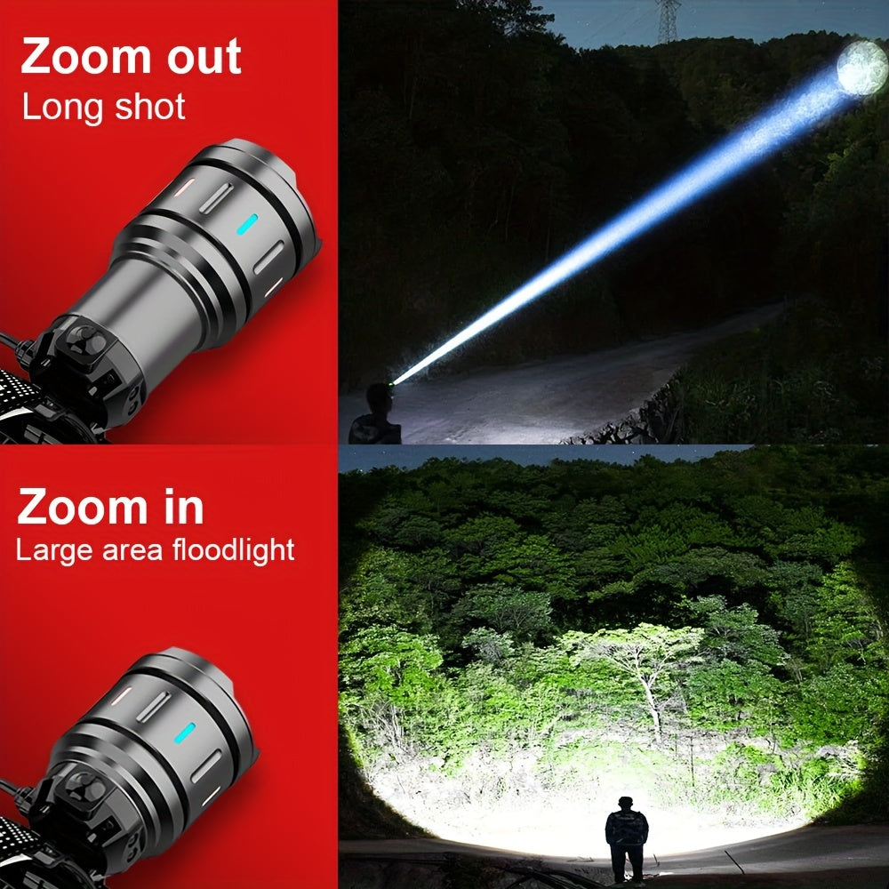 High Brightness LED Headlamp 5000 Lumen Rechargeable 3 Modes