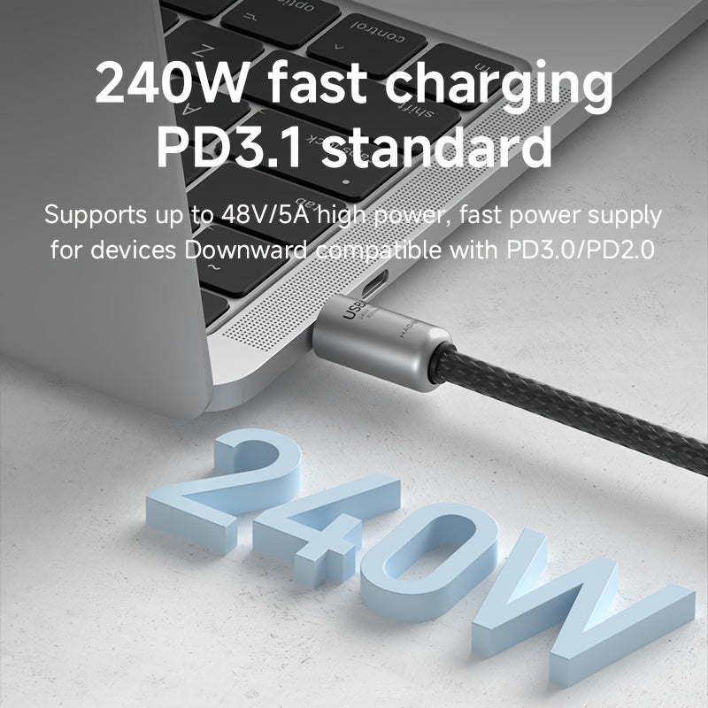 USB4 USBC To USBC Cable 80Gbps Data Transfer HighSpeed
