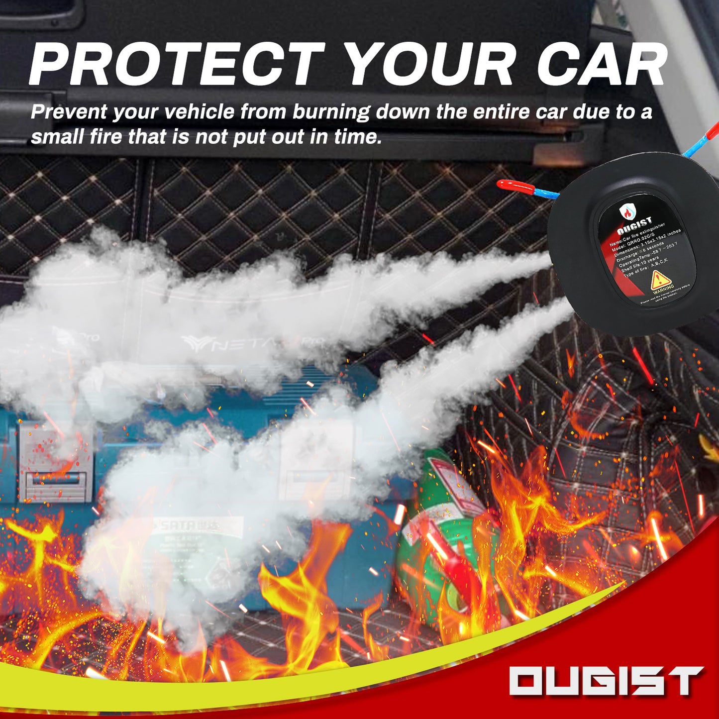 Automatic Fire Extinguisher Compact Vehicle Cabin Safety