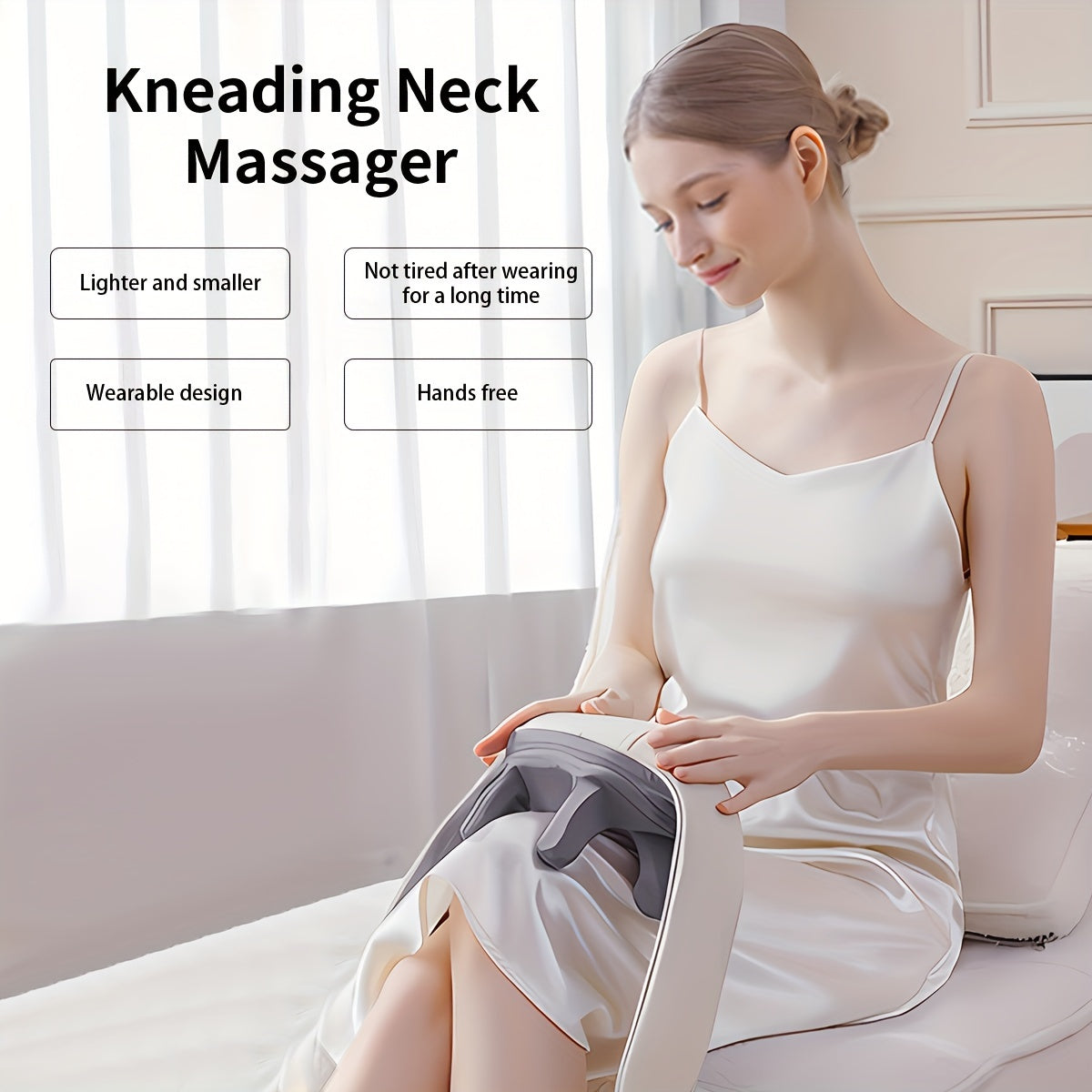 Electric Deep Tissue Massager with Heat for Back and Neck