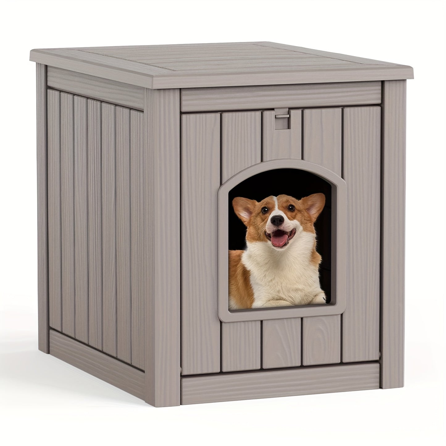 Weatherproof Resin Outdoor Dog House for Small Dogs