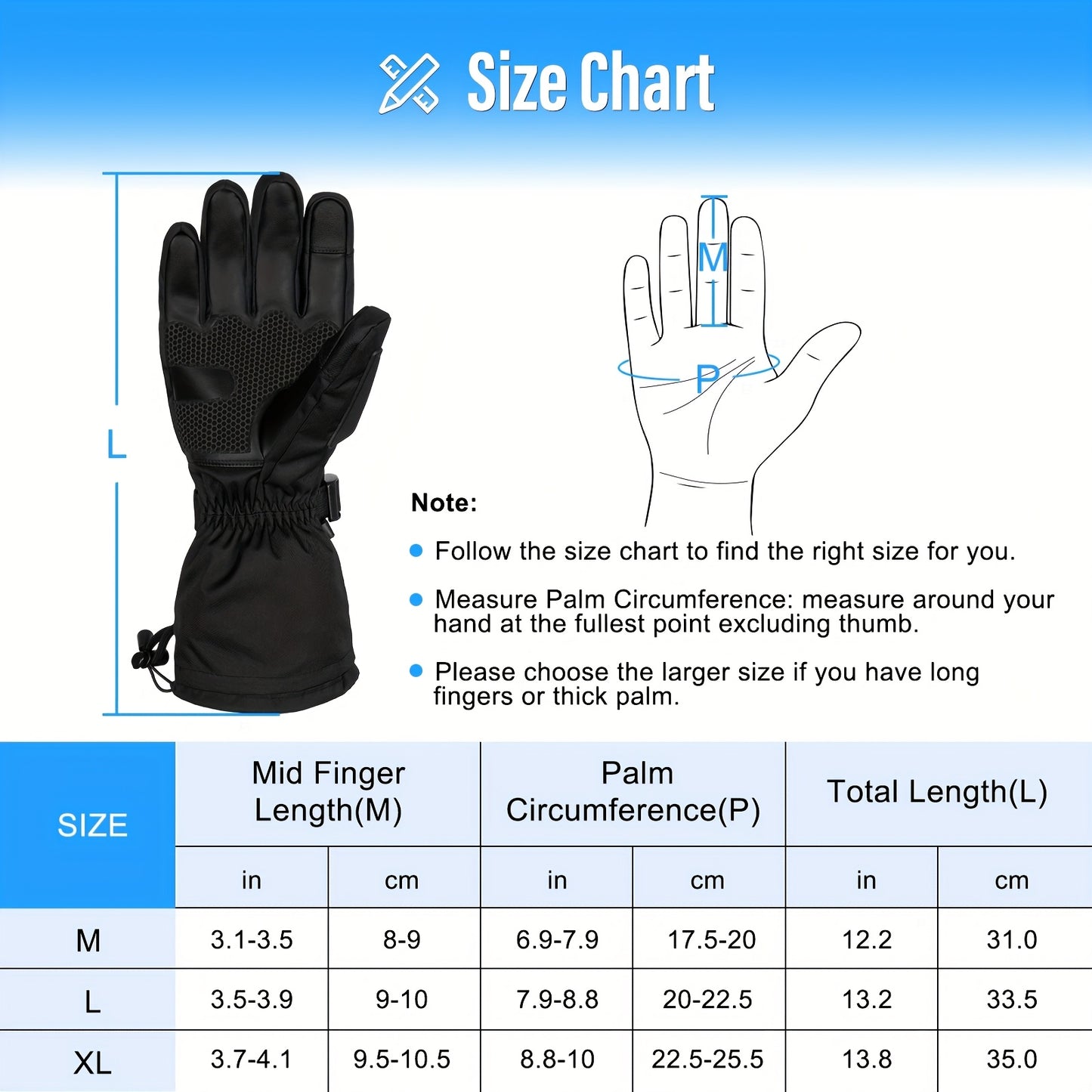 Rechargeable Heated Gloves For Men And Women 5V 6000mAh