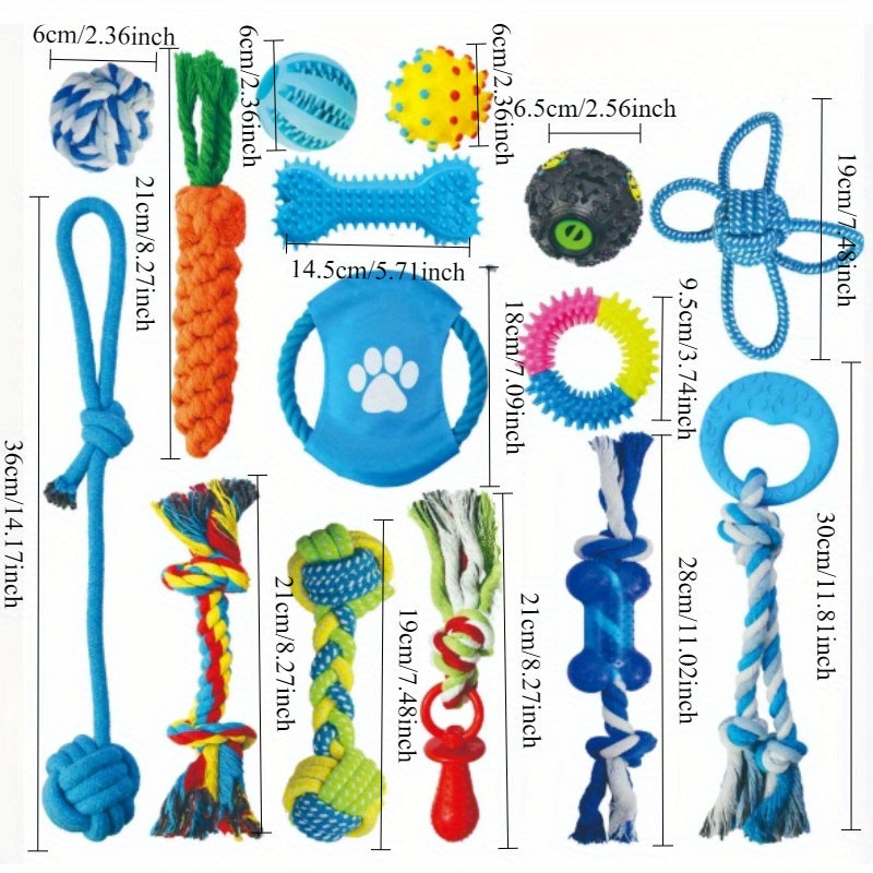 Heavy Duty Dog Chew Toys Set for Aggressive Chewers