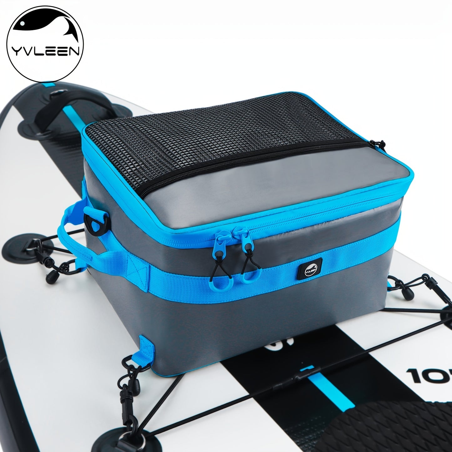 YVLEEN PVC Paddle Board Cooler With Mesh Top Pocket Straps