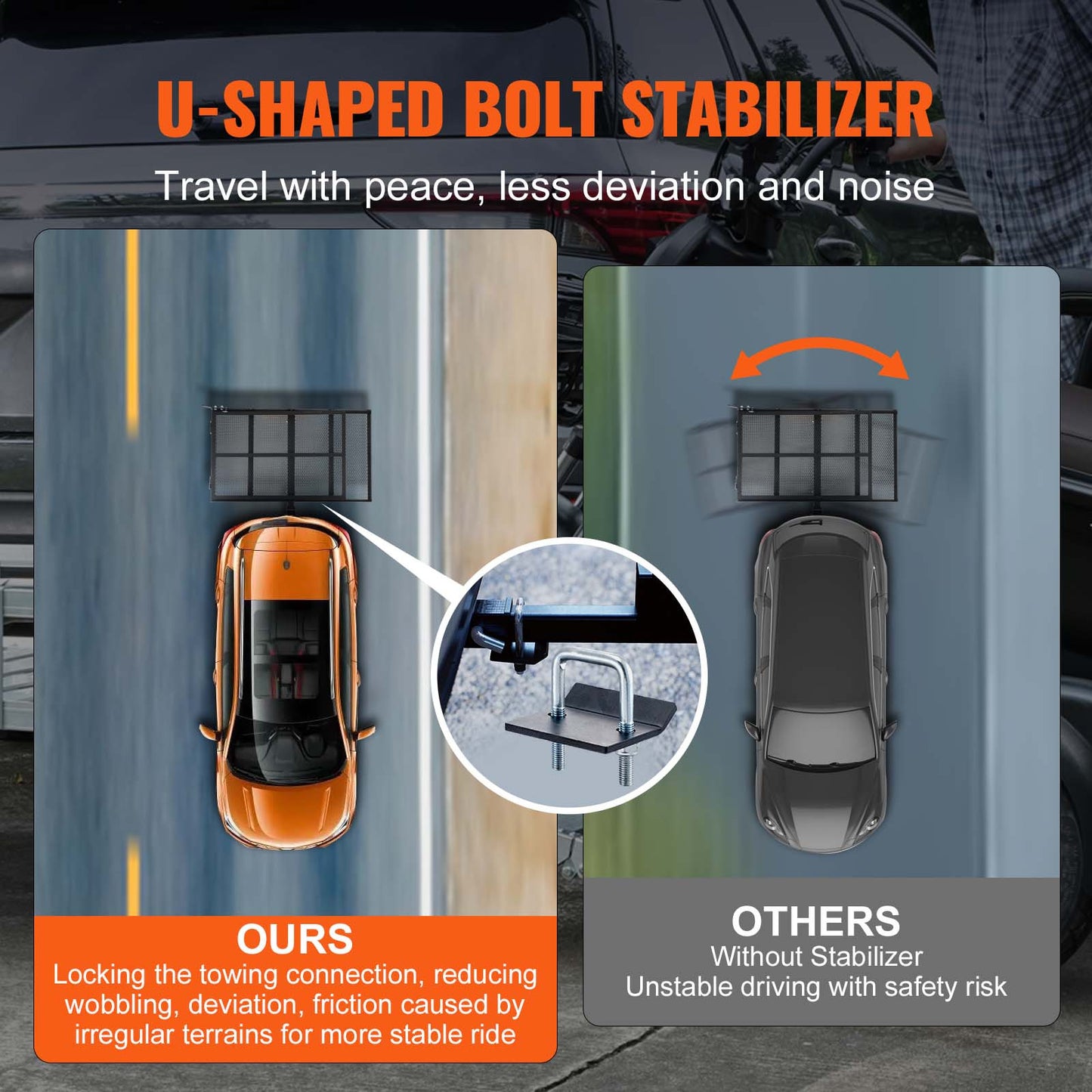 VEVOR Hitch Mount Cargo Carrier for Mobility Scooters and Wheelchairs