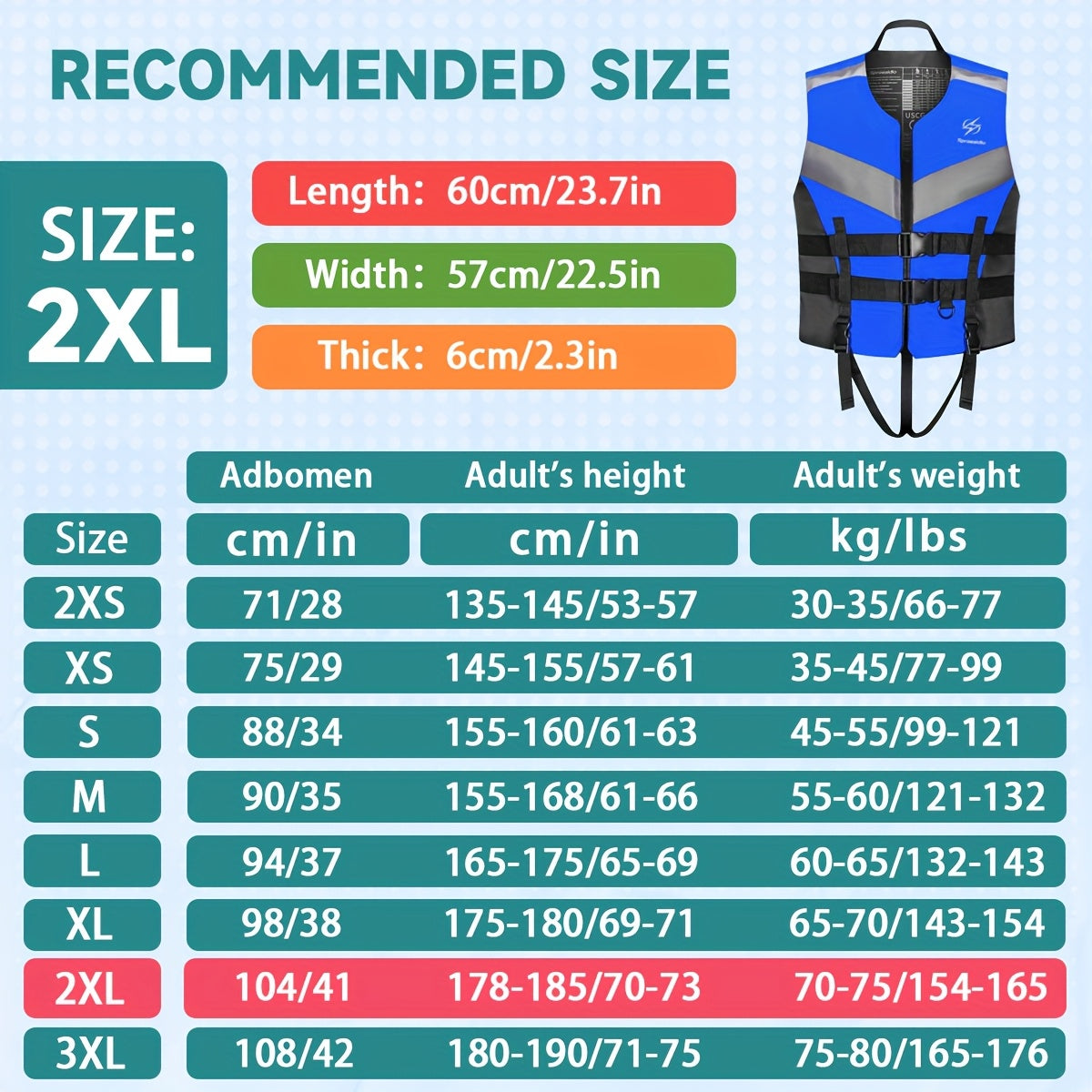 HISEA Adjustable Buoyancy Vest 50N for Adults Gear Pro