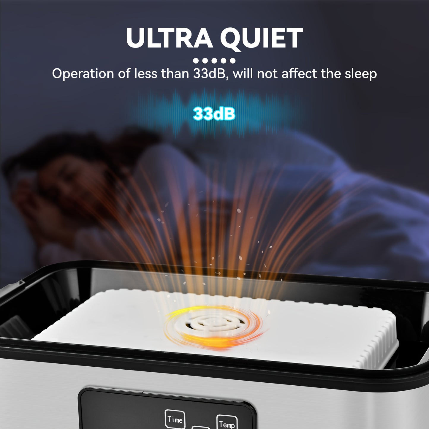 Food Dehydrator With Digital Timer Thermostat In Heavy Duty Stainless