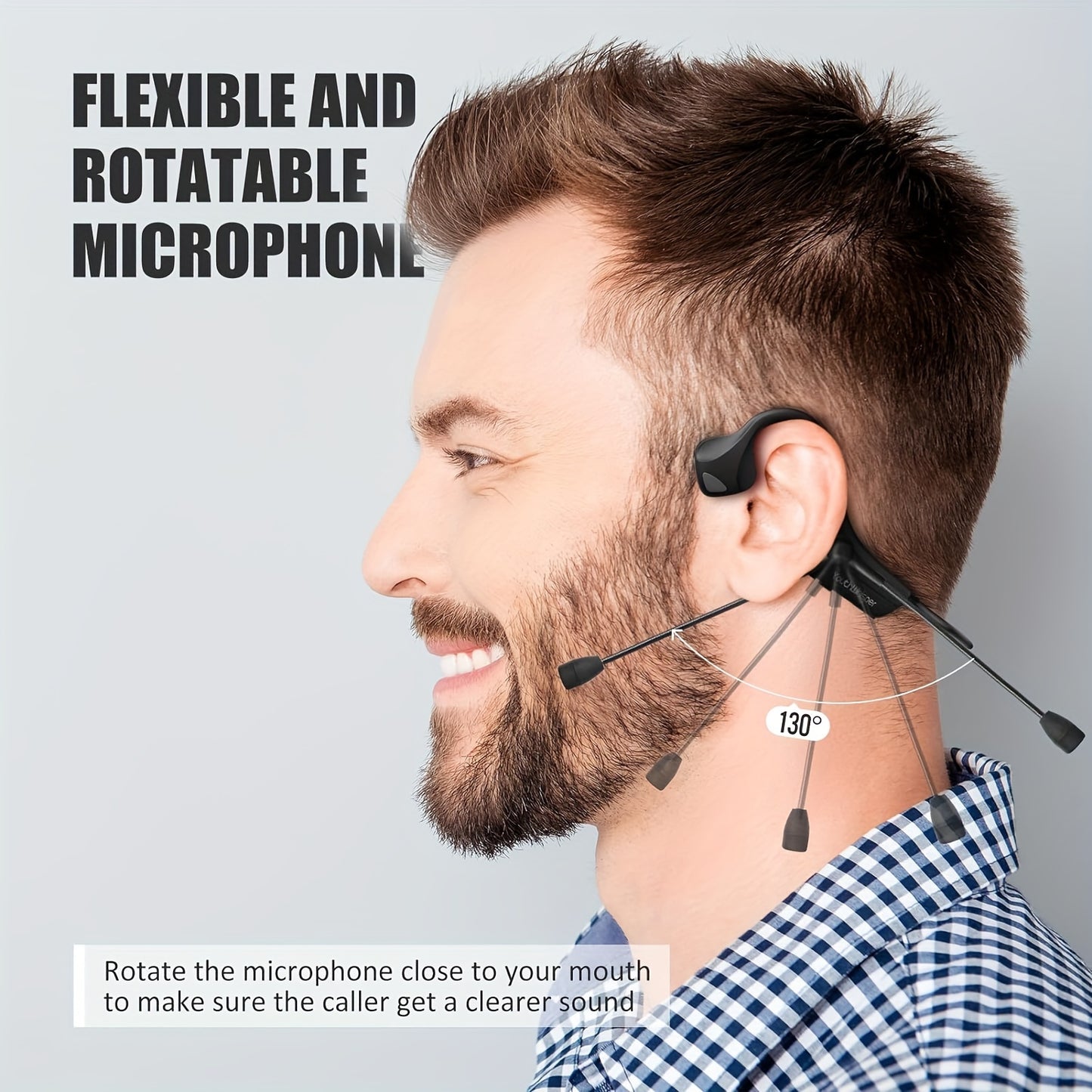 Wireless Bone Conduction Headphones With Microphone