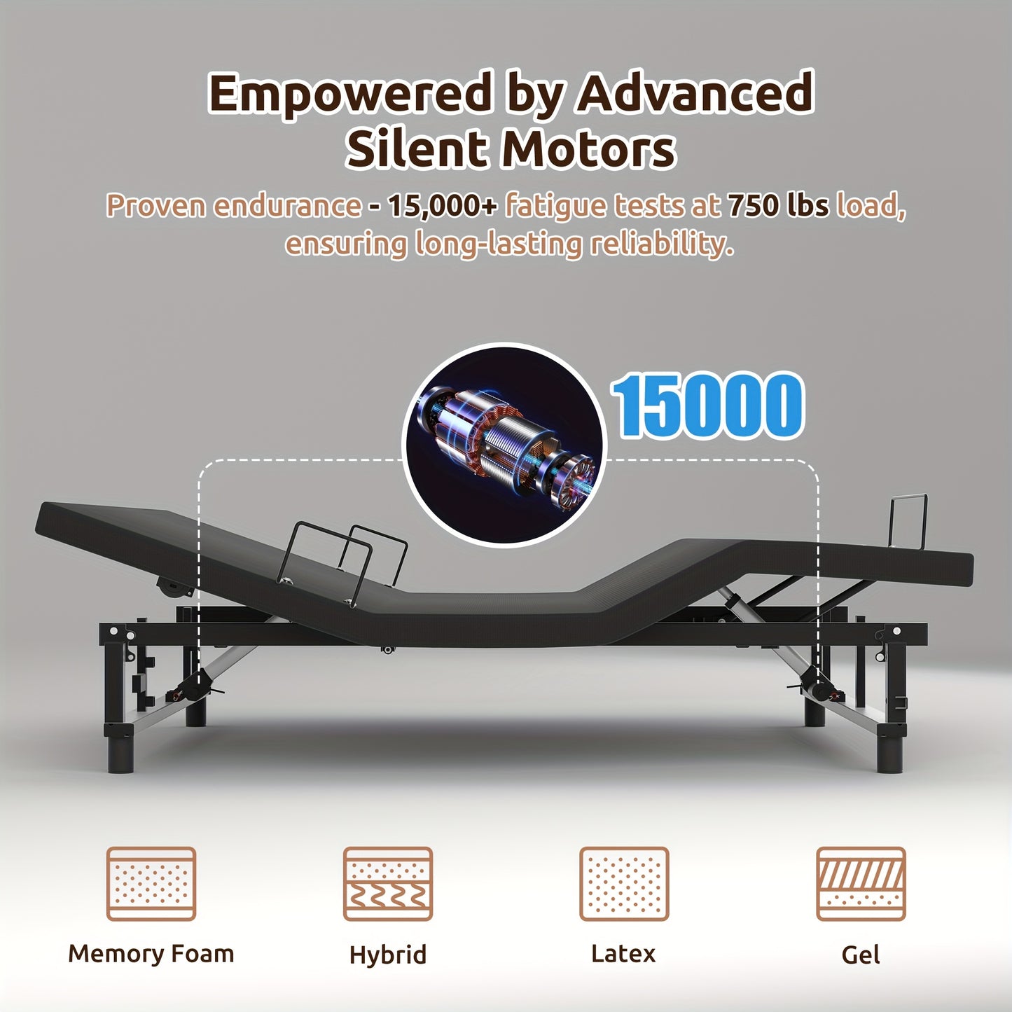 Adjustable Bed Frame Base Wireless Remote Zero Gravity USB