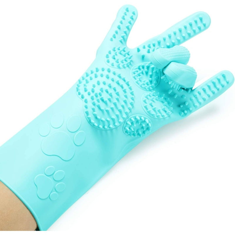 Pet Grooming Magic Gloves With Thick High Density Bristles