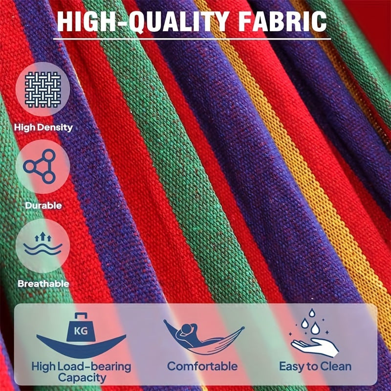 Outdoor Double Cotton Hammock With Travel Bag Portable For Camping