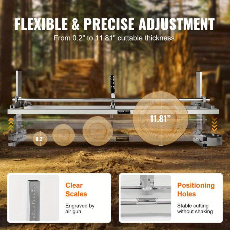 Portable Wood Sawmill Guide for Outdoor Construction Projects