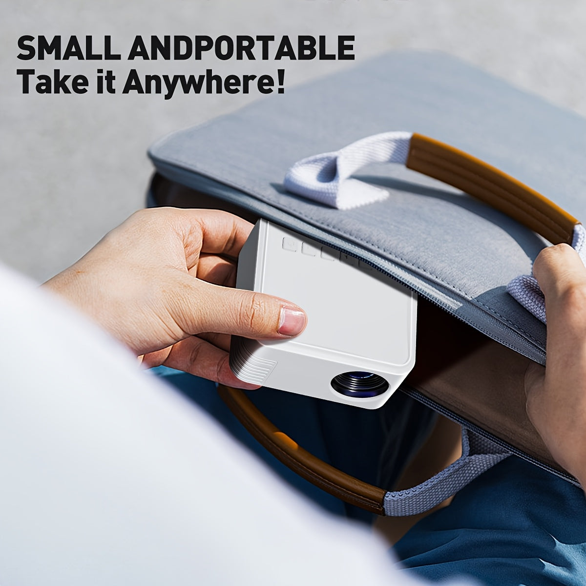 MAOHUTER Modern Portable Projector LED 1080P Display