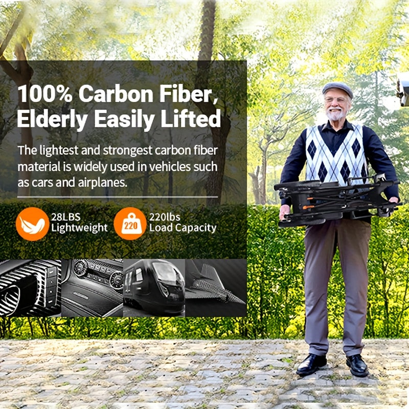 PerfCare Carbon Fiber Wheelchair Foldable Dual Battery