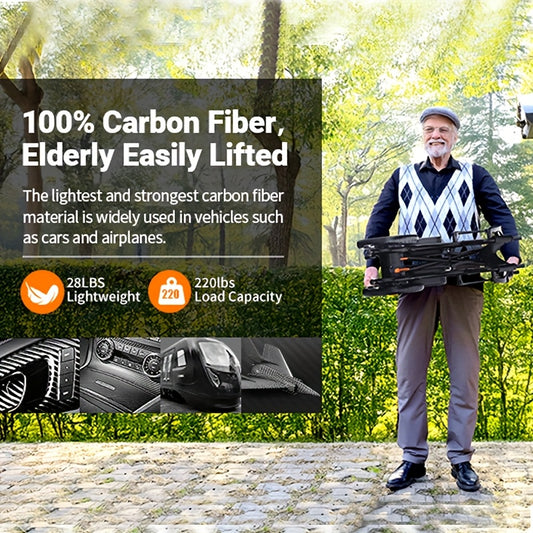 PerfCare Carbon Fiber Wheelchair Foldable Dual Battery