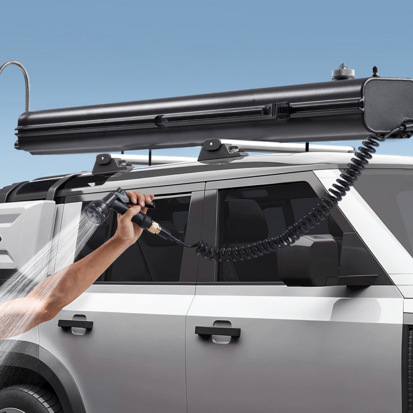 Portable Roof Rack Water Tank with Splash Guard Panel