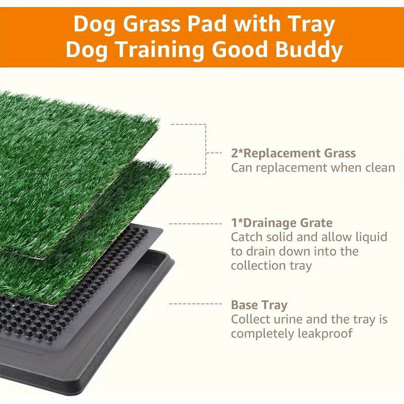 Dog Grass Mat With Tray Indoor Litter Box For Apartment