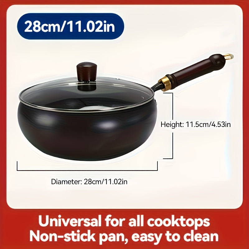 Heavy Duty Cast Iron Pan With Lid For Even Heat And Searing