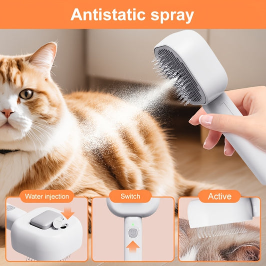 USB Rechargeable Pet Grooming Brush for Cats and Dogs