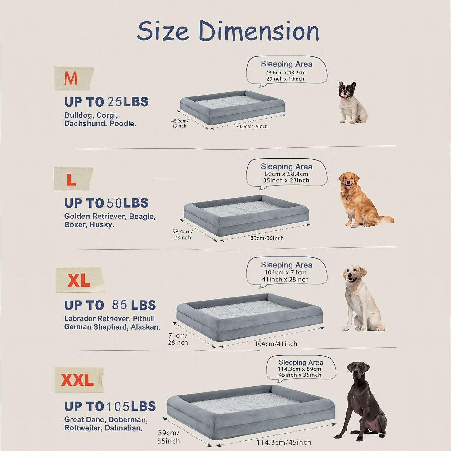 Cozy Plush Memory Foam Dog Bed With Removable Cover